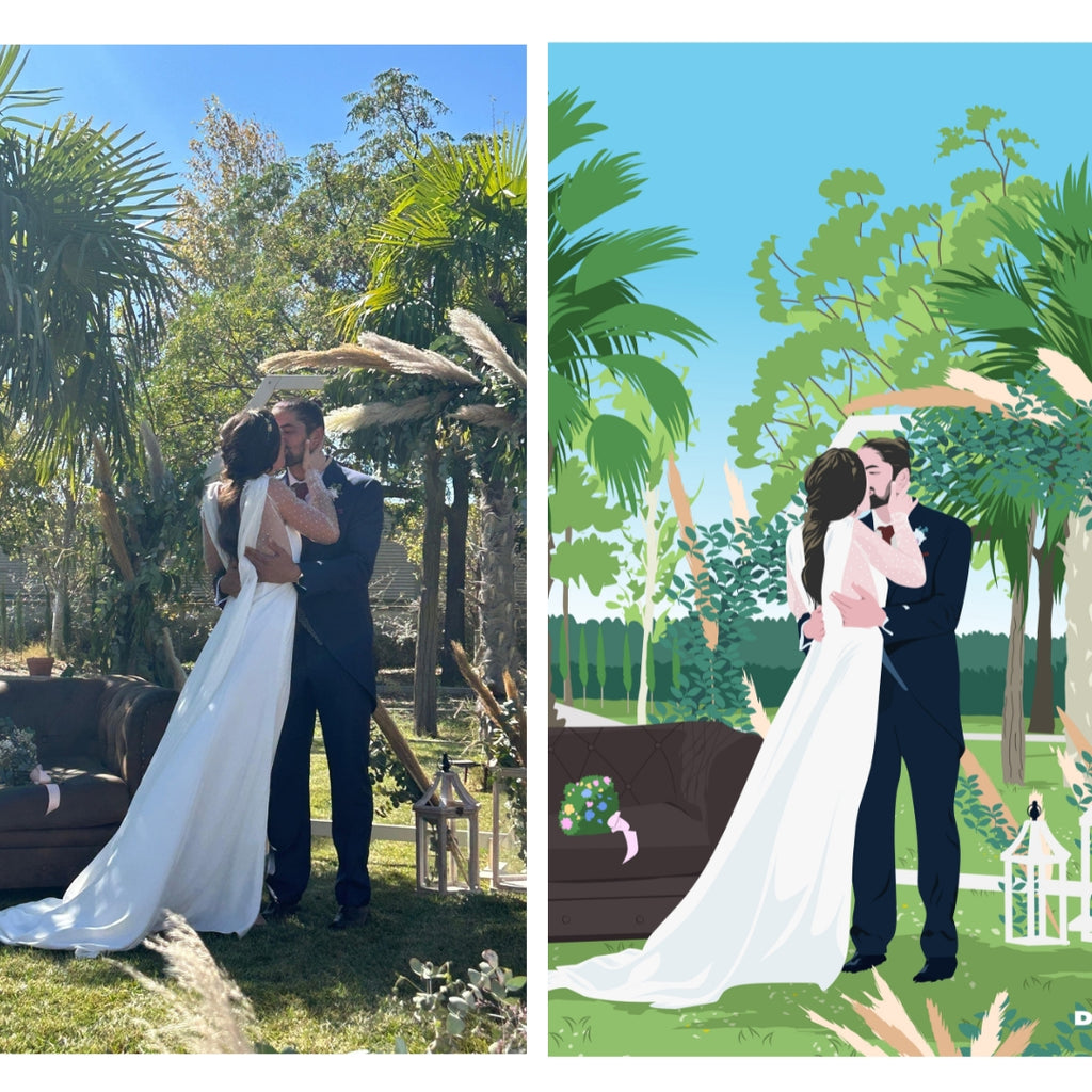 Notre histoire poster personnalisable : Immortalisez vos souvenirs avec Les Esquisseurs