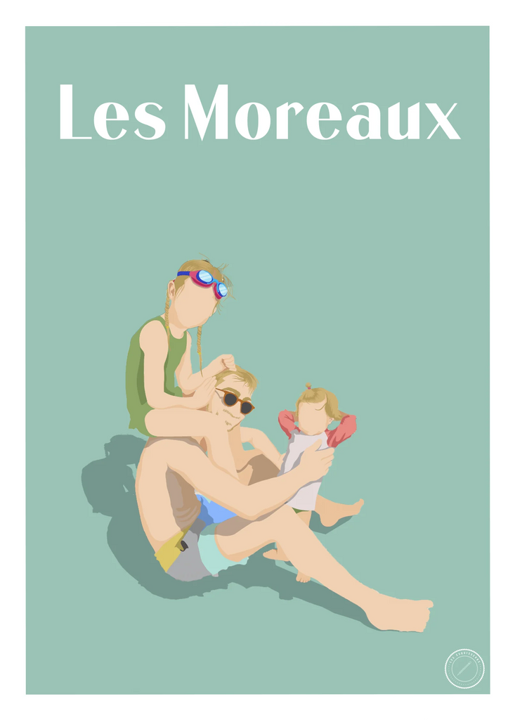 Découvrez le tableau famille original Les Esquisseurs : un nouvel univers d’affiches personnalisées pour familles et couples 👨👩👦✨