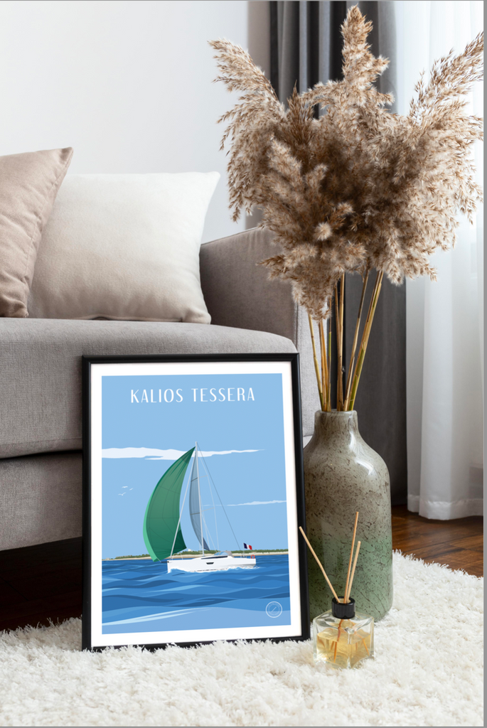 Mettez le cap avec Les Esquisseurs en réalisant un tableau bateau voilier ! ⛵️