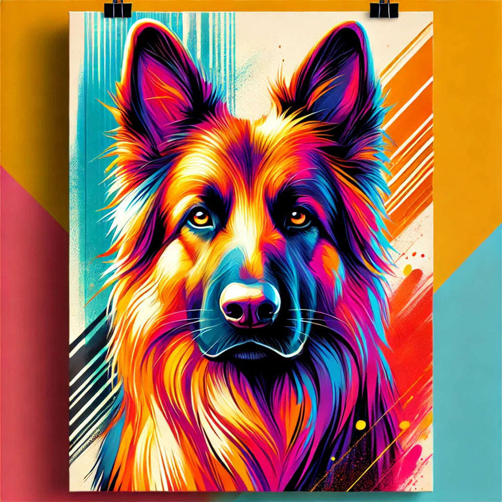 Portrait berger allemand : immortalisez votre fidèle compagnon avec une œuvre unique