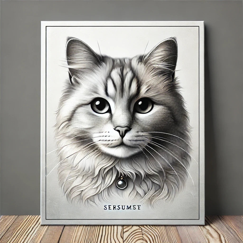 Portrait chat personnalisé : une illustration unique pour sublimer votre compagnon