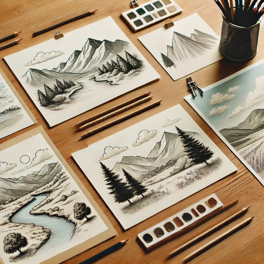 Dessins de paysages faciles : Techniques et inspirations pour dessiner des paysages en toute simplicité