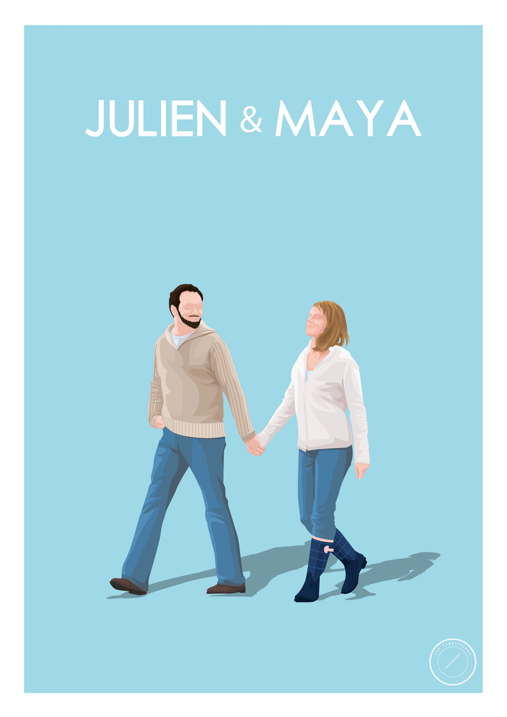 Des souvenirs inoubliables : Notre affiche couple personnalisé