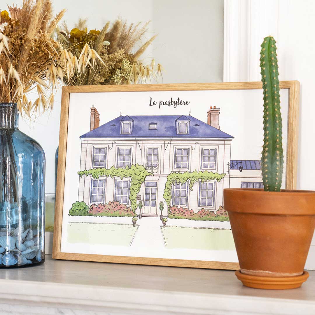 Affiche famille personnalisée presbytère