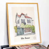 Affiche famille personnalisée villa romano