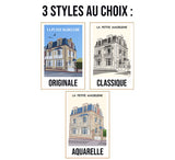 L'Affiche Personnalisee A3 - maison - LesEsquisseurs - 3 style au choix