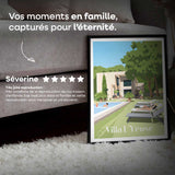 Affiche famille personnalisée pub avis client villa yeuse