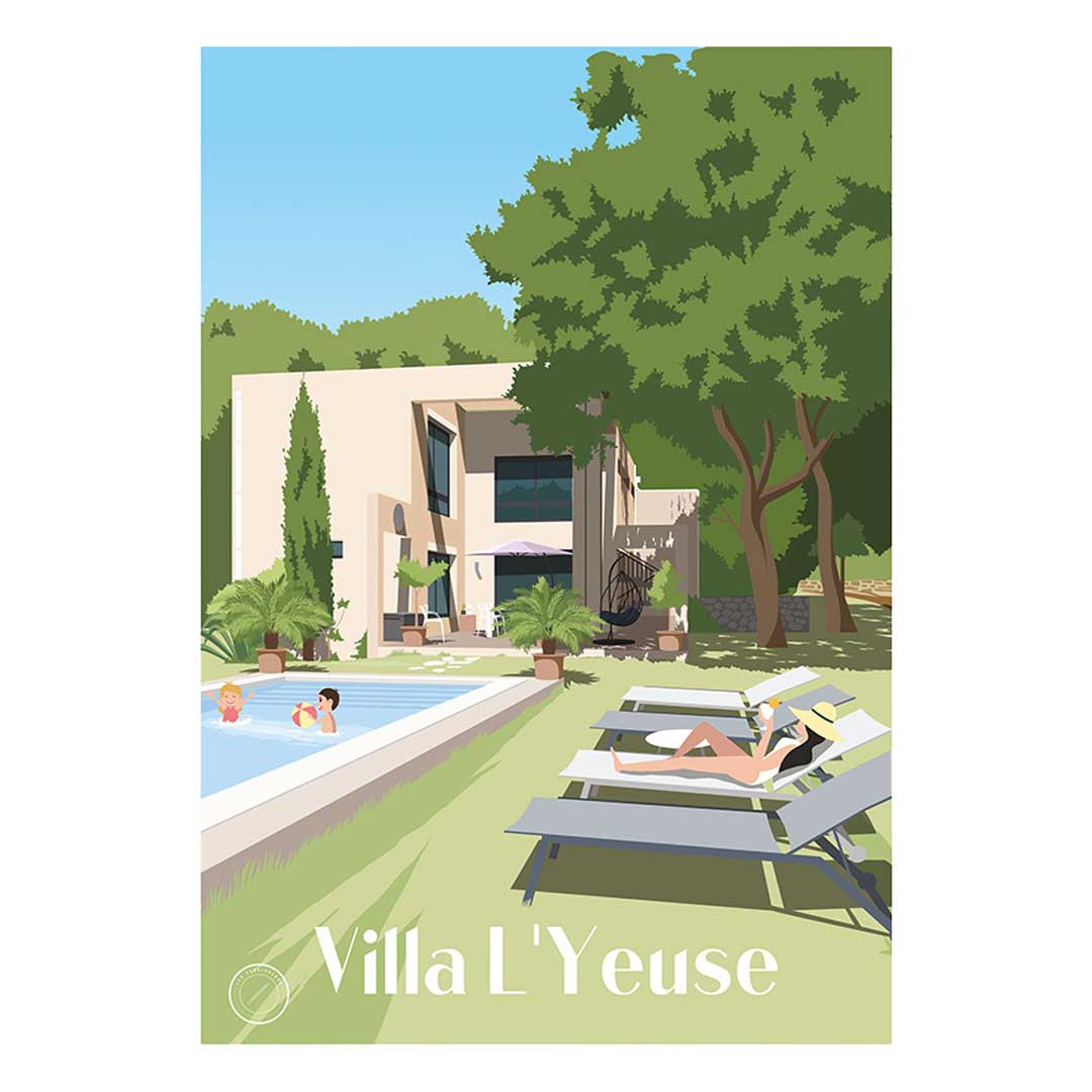 Affiche originale villa l'yeuse