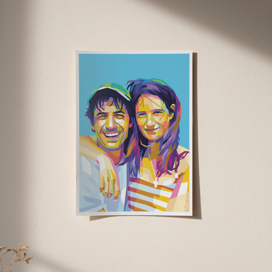 Portrait couple style coloré
