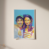 Portrait couple style coloré